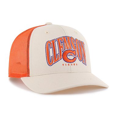 Men's '47 Natural Clemson Tigers Drawbridge Trucker Adjustable Hat