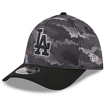 Men's New Era Black Los Angeles Dodgers Camo 39THIRTY A-Frame Flex Hat