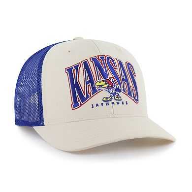Men's '47 Natural Kansas Jayhawks Drawbridge Trucker Adjustable Hat