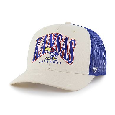 Men's '47 Natural Kansas Jayhawks Drawbridge Trucker Adjustable Hat