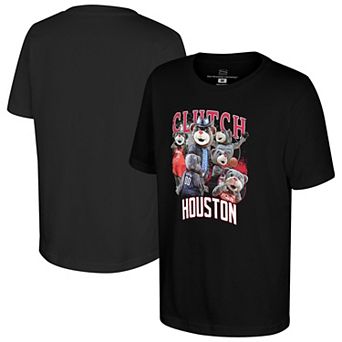 Youth Stadium Essentials Black Houston Rockets Mascot Crossroads T-Shirt