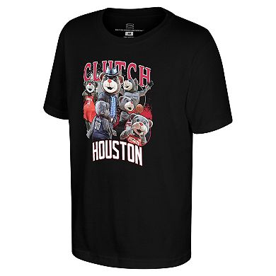 Youth Stadium Essentials Black Houston Rockets Mascot Crossroads T-Shirt