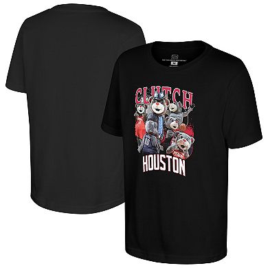 Youth Stadium Essentials Black Houston Rockets Mascot Crossroads T-Shirt