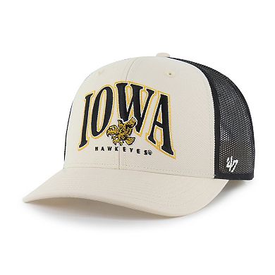 Men's '47 Natural Iowa Hawkeyes Drawbridge Trucker Adjustable Hat