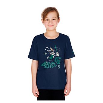 Youth New Era Navy Seattle Mariners Looney Tunes T-Shirt