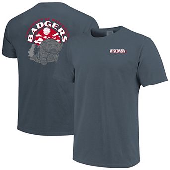 Men's Navy Wisconsin Badgers Comfort Colors Team Statue T-Shirt