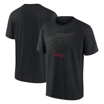 Men ۪s Fanatics Detroit Red Wings Blackout Heavyweight T-Shirt