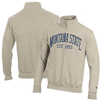 Men's Champion Cream Montana State Bobcats Established Date Quarter-Zip Pullover