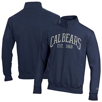Men's Champion Navy Cal Bears Powerblend Quarter-Zip Pullover