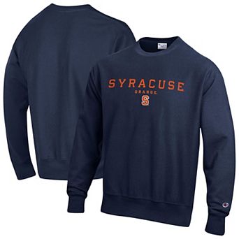 Men's Champion Navy Syracuse Orange Relentless Reverse Weave Sweatshirt
