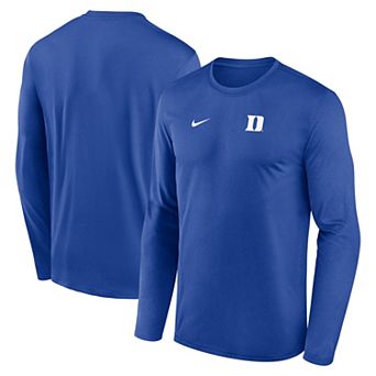 Men's Nike Royal Duke Blue Devils 2026 Sideline Small Logo Legend Dri-FIT Long Sleeve T-Shirt