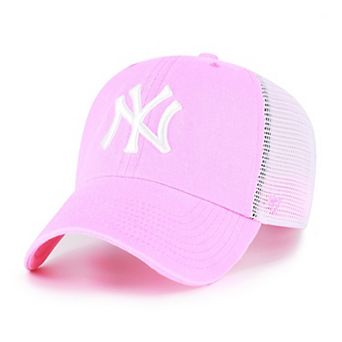 Women's '47 Pink New York Yankees Summer Fun Trucker Clean Up Adjustable Hat