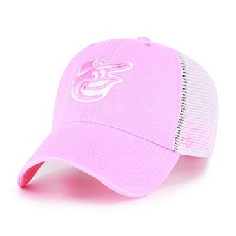 Women's '47 Pink Baltimore Orioles Summer Fun Trucker Clean Up Adjustable Hat