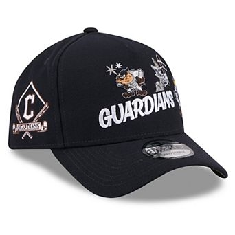 Youth New Era Navy Cleveland Guardians Looney Tunes A-Frame 9FORTY Adjustable Hat