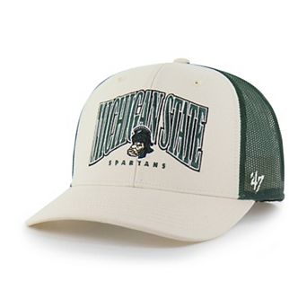 Men's '47 Natural Michigan State Spartans Drawbridge Trucker Adjustable Hat