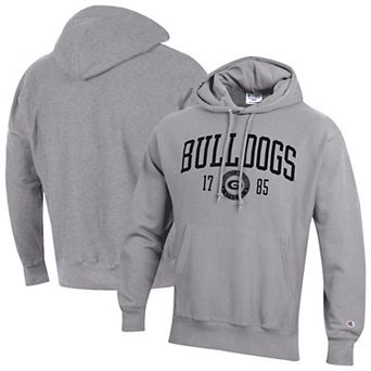 Men's Champion Gray Georgia Bulldogs Established Reverse Weave Hoodie