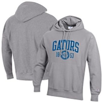 Men's Champion Heather Gray Florida Gators Established Reverse Weave Hoodie