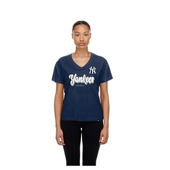 Women's New Era Navy New York Yankees V-Neck T-Shirt