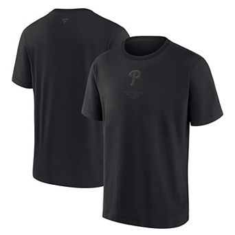 Men's Fanatics Philadelphia Phillies Black Out Heavyweight T-Shirt