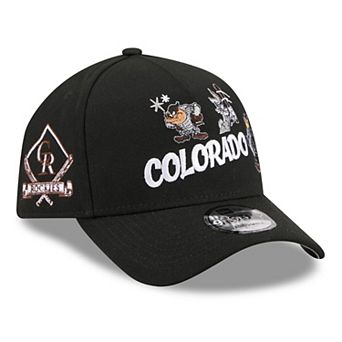 Youth New Era Black Colorado Rockies Looney Tunes A-Frame 9FORTY Adjustable Hat