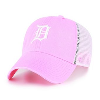 Women's '47 Pink Detroit Tigers Summer Fun Trucker Clean Up Adjustable Hat