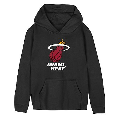 Preschool Outerstuff Black Miami Heat Primary Logo Hoodie