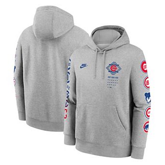 Men's Nike Heather Gray Chicago Cubs 150th Anniversary Club Hoodie
