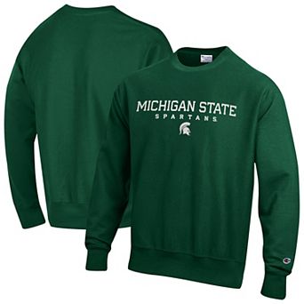 Men's Champion Green Michigan State Spartans Relentless Reverse Weave Sweatshirt