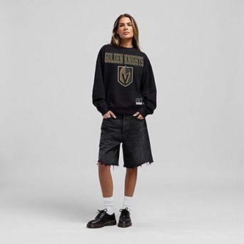 Women's Mitchell & Ness Black Vegas Golden Knights Core Oversized Sweatshirt