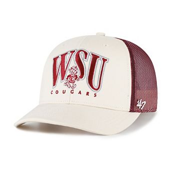 Men's '47 Natural Washington State Cougars Drawbridge Trucker Adjustable Hat