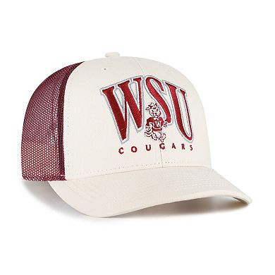 Men's '47 Natural Washington State Cougars Drawbridge Trucker Adjustable Hat