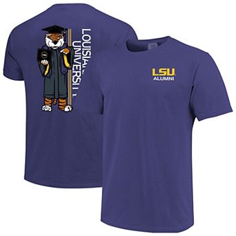 Men's Purple LSU Tigers Mascot Grad Achievement Unlocked T-Shirt