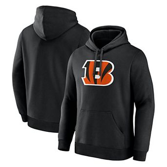 Men's Logo Athletic Black Cincinnati Bengals Primary Logo Hoodie
