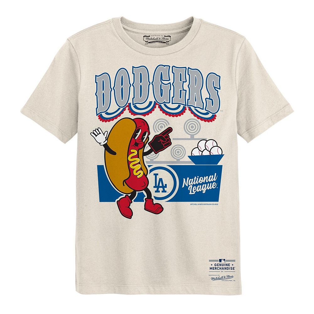 Preschool Mitchell & Ness Cream Los Angeles Dodgers Step Back Up T