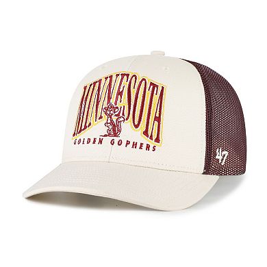 Men's '47 Natural Minnesota Golden Gophers Drawbridge Trucker Adjustable Hat