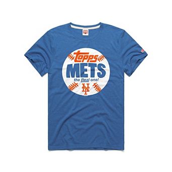 Men's Homage Royal New York Mets MLB x Topps Baseball The Real One Tri-Blend T-Shirt