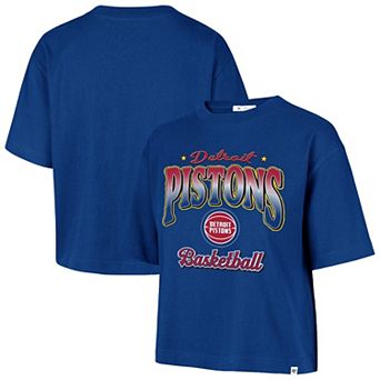 Women's '47 Blue Detroit Pistons Vibe Check Reed City T-Shirt