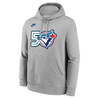 Men's Nike Heather Gray Toronto Blue Jays 50th Season Club Hoodie