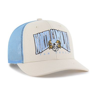 Men's '47 Natural North Carolina Tar Heels Drawbridge Trucker Adjustable Hat