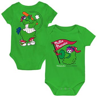 Infant Mitchell & Ness Green Philadelphia Phillies Phillie Phanatic Creeper