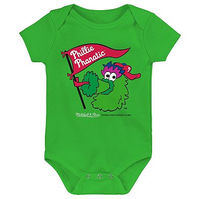 Infant Mitchell & Ness Green Philadelphia Phillies Phillie Phanatic Creeper