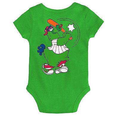 Infant Mitchell & Ness Green Philadelphia Phillies Phillie Phanatic Creeper