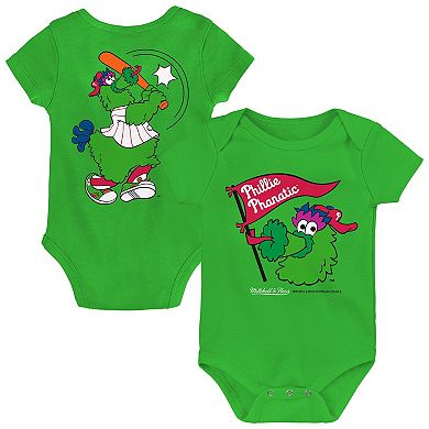 Infant Mitchell & Ness Green Philadelphia Phillies Phillie Phanatic Creeper