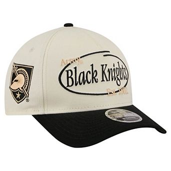 Men's New Era Natural/Black Army Black Knights Prepster 9FORTY M-Crown Adjustable Hat