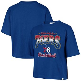 Women's '47 Royal Philadelphia 76ers Vibe Check Reed City T-Shirt