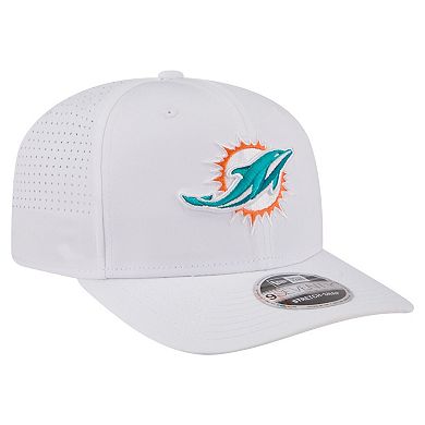 Men's New Era White Miami Dolphins Name Plate 9SEVENTY Adjustable Hat
