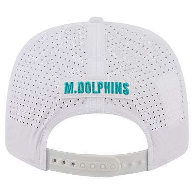 Men's New Era White Miami Dolphins Name Plate 9SEVENTY Adjustable Hat