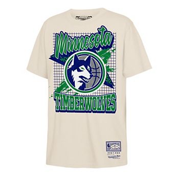 Youth Mitchell & Ness Natural Minnesota Timberwolves Hardwood Classics Retro Vibe T-Shirt