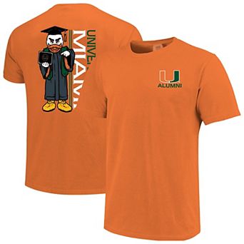 Men's Orange Miami Hurricanes Mascot Grad Achievement Unlocked T-Shirt