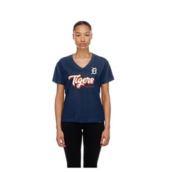 Women's New Era Navy Detroit Tigers V-Neck T-Shirt